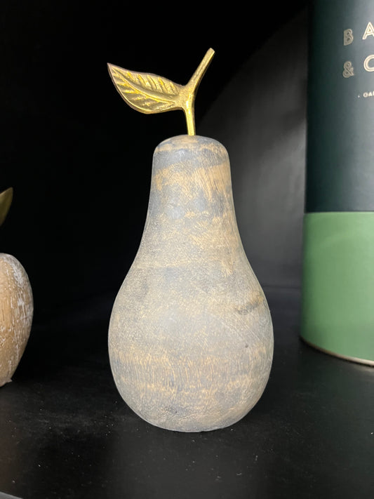 Wood & Gold Pear