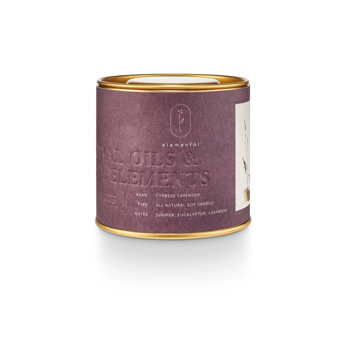 Cypress Lavender Tin Candle