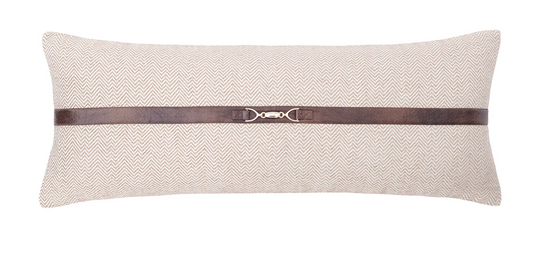 Herringbone Buckle Detailed Lumbar Pillow