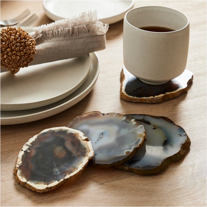 Agate Coasters, Set of 4