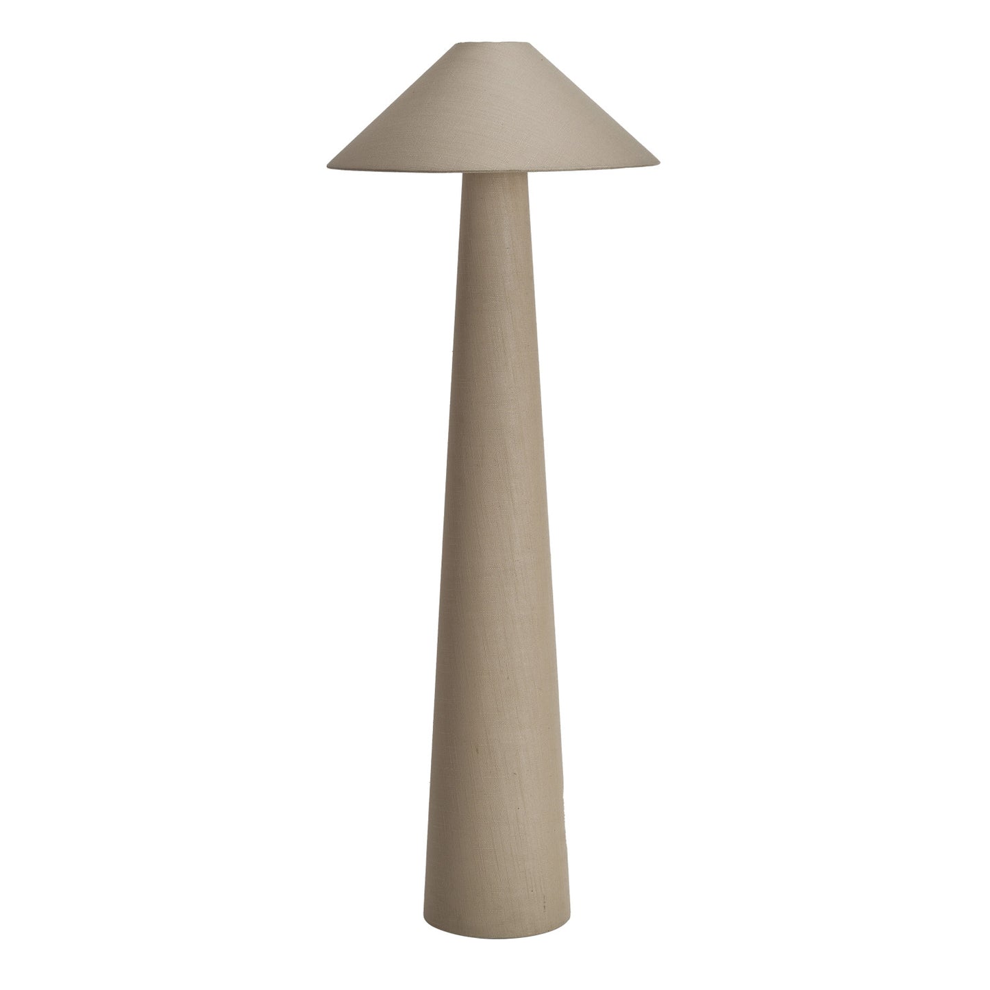 Linen Floor Lamp w/ Shade & Inline Foot Switch, Natural