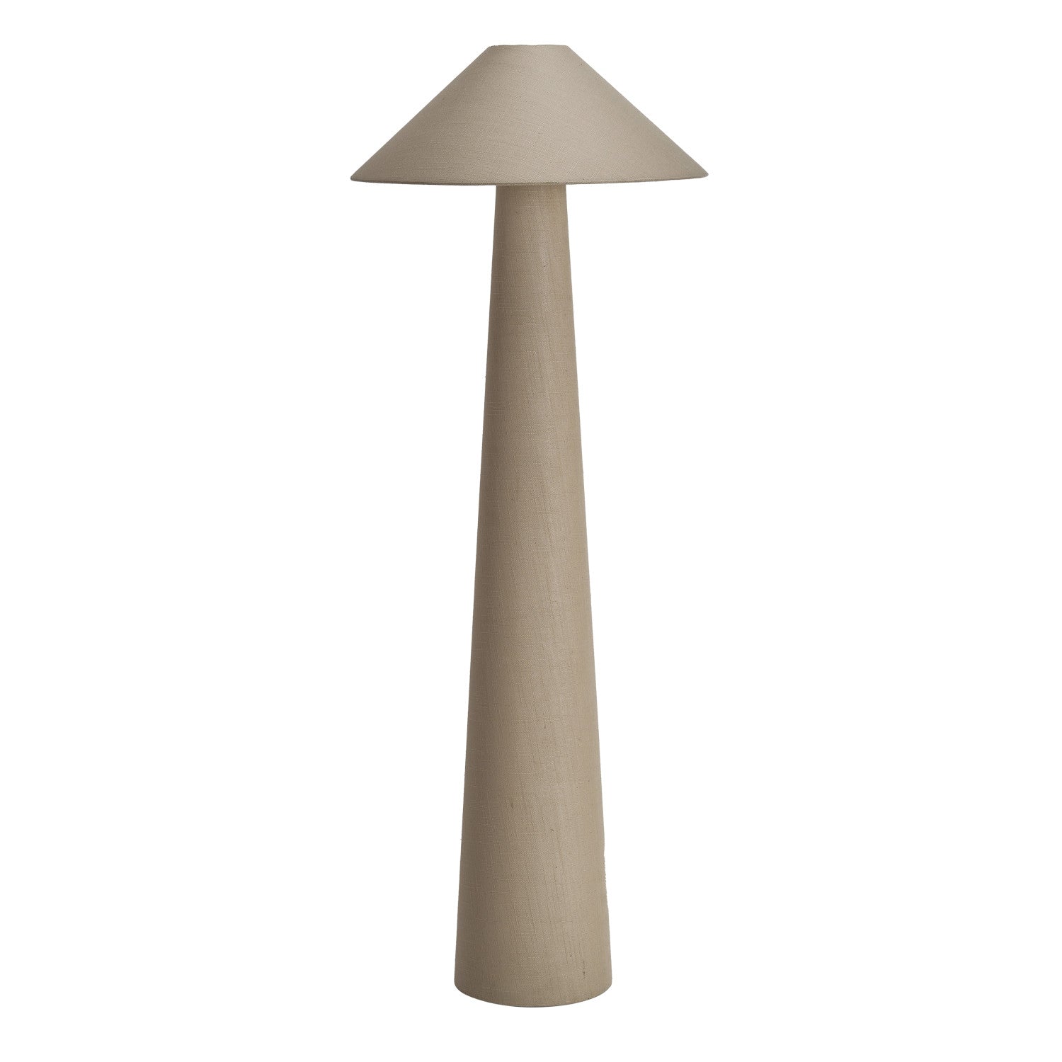 Linen Floor Lamp w/ Shade & Inline Foot Switch, Natural