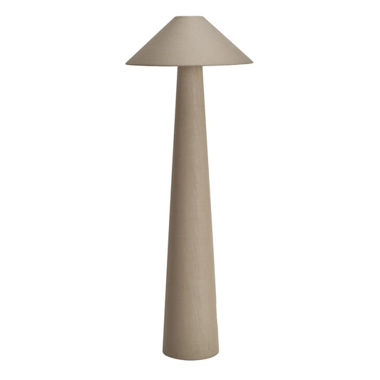 Linen Floor Lamp w/ Shade & Inline Foot Switch, Natural
