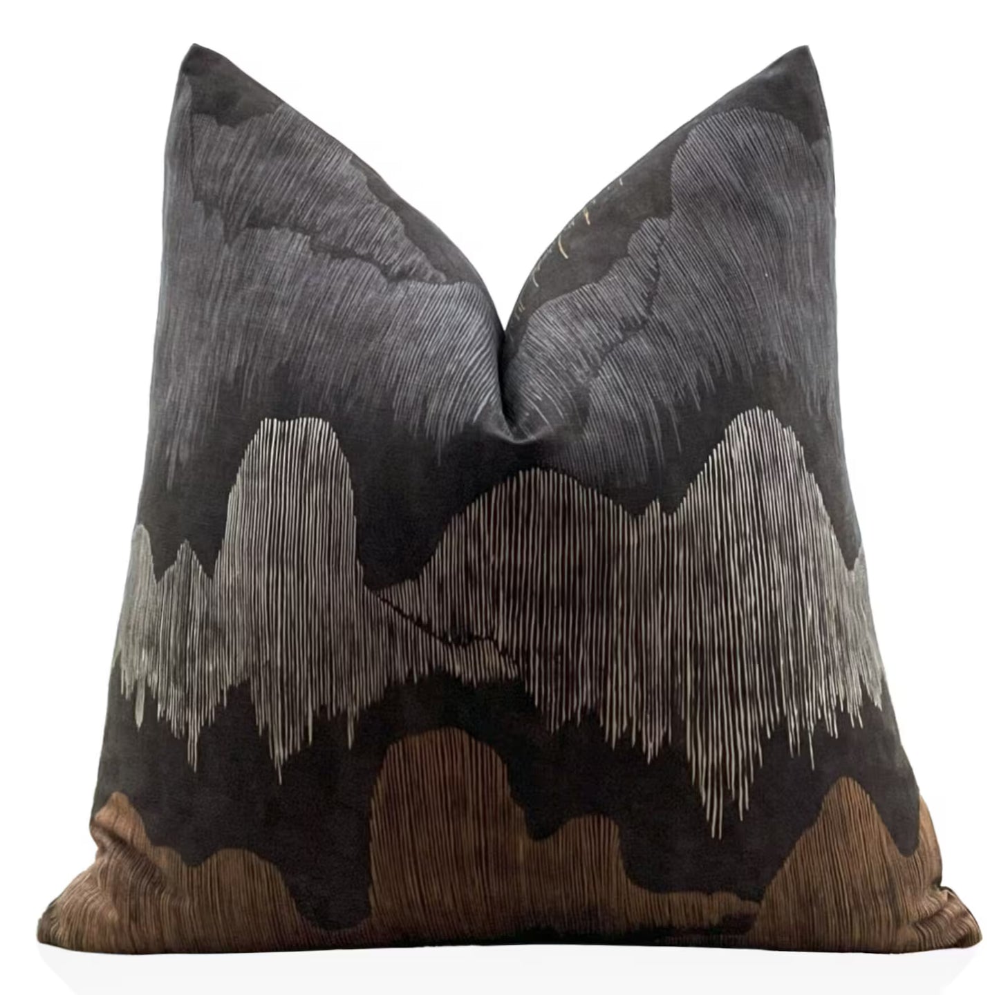 Cascadia Noir Pillow w/ Down Fill (18”x18”)