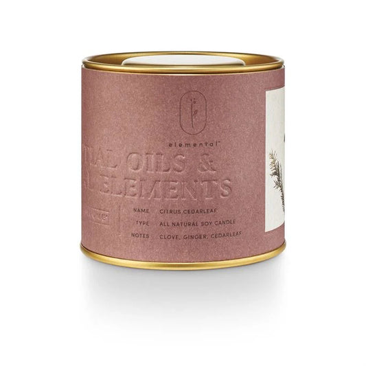 Citrus Cedarleaf Tin Candle