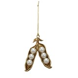 Pearl Pea Pod Ornament